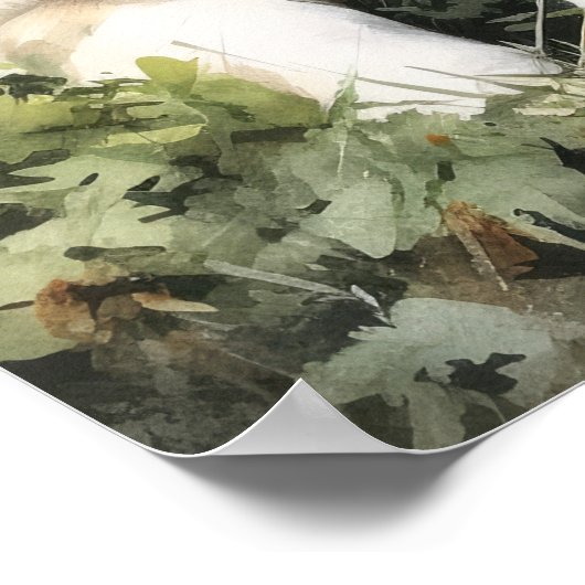 Große Pyrenäen Hunde Kunst Print Poster (Ecke)