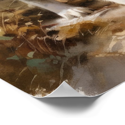 Große Pyrenäen Hunde Kunst Print Poster (Ecke)