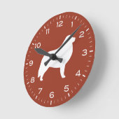 Große Pyrenäen Hunde Silhouette Runde Uhr (Winkel)