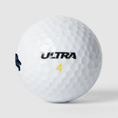 Große Pyrenäen Hunde Silhouette Wasserfarbe Golfball (Logo)