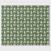 Große Pyrenäen Hunde Weihnachtsfeiertag Geschenkpapier (Flach)