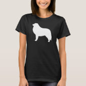 Große Pyrenäen-Hundezucht-Silhouette T-Shirt (Vorderseite)