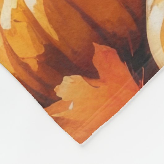 Große Pyrenäen im Herbst belebt Erntedank Kunst Fleecedecke (Ecke)