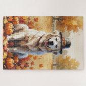 Große Pyrenäen im Herbst belebt Erntedank Kunst Puzzle (Horizontal)