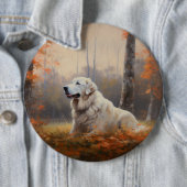 Große Pyrenäen im Herbst Leaves Fall Inspiriert Button (Beispiel)