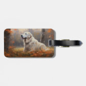 Große Pyrenäen im Herbst Leaves Fall Inspiriert Gepäckanhänger (Rückseite horizontal)