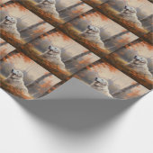 Große Pyrenäen im Herbst Leaves Fall Inspiriert Geschenkpapier (Ecke)