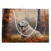 Große Pyrenäen im Herbst Leaves Fall Inspiriert Geschenktüte (Rückseite)