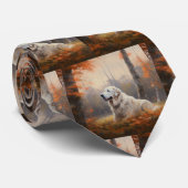 Große Pyrenäen im Herbst Leaves Fall Inspiriert Krawatte (Gerollt)