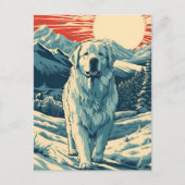 Große Pyrenäen in den schneebedeckten Bergen bei S Postkarte (Vorderseite)