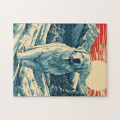 Große Pyrenäen in den schneebedeckten Bergen bei S Puzzle (Horizontal)