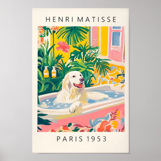 Große Pyrenäen in der Badewanne, Matisse Wall Art, Poster (Vorne)
