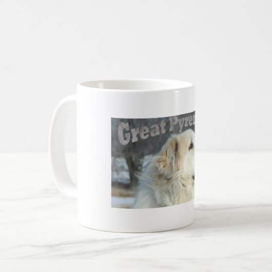 Große Pyrenäen-Kaffee-Tasse Kaffeetasse (Vorderseite Links)