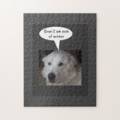 Große Pyrenäen-Kranker des Winters Puzzle (Vertikal)