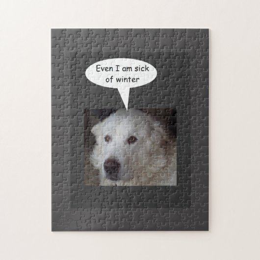 Große Pyrenäen-Kranker des Winters Puzzle (Vertikal)