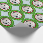 Große Pyrenäen-Kranz-Weihnachtsverpackung Geschenkpapier (Ecke)