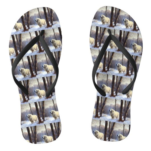 Große Pyrenäen lassen es Weihnachten erahnen Badesandalen (Fußbett)