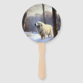 Große Pyrenäen lassen es Weihnachten erahnen Fächer (Vorderseite)