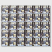 Große Pyrenäen lassen es Weihnachten erahnen Geschenkpapier (Flach)