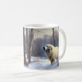 Große Pyrenäen lassen es Weihnachten erahnen Kaffeetasse (VorderseiteRechts)