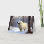 Große Pyrenäen lassen es Weihnachten erahnen Karte (Vorderseite)