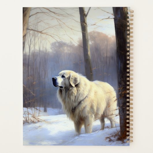 Große Pyrenäen lassen es Weihnachten erahnen Planer (Rückseite)