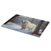 Große Pyrenäen lassen es Weihnachten erahnen Schneidebrett (Ecke)