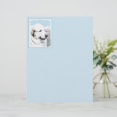 Große Pyrenäen Malerei - Original Hunde Kunst (Stehend Vorderseite)