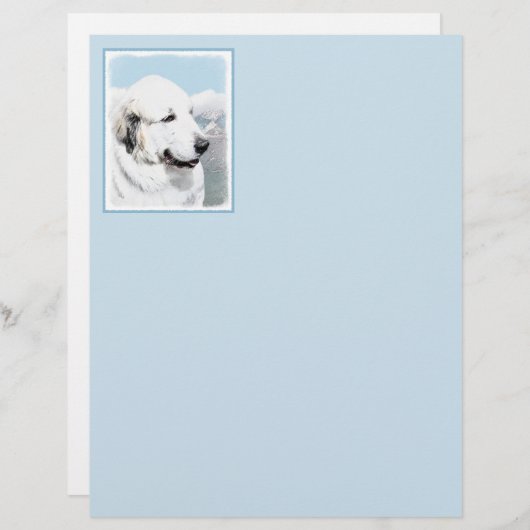 Große Pyrenäen Malerei - Original Hunde Kunst (Vorne/Hinten)