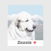 Große Pyrenäen Malerei - Original Hunde Kunst Aufkleber (Blatt)