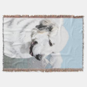 Große Pyrenäen Malerei - Original Hunde Kunst Decke (Vorderseite)