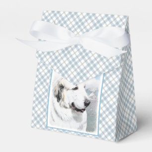 Große Pyrenäen Malerei - Original Hunde Kunst Geschenkschachtel