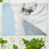 Große Pyrenäen Malerei - Original Hunde Kunst Handtuch (Gefaltet)