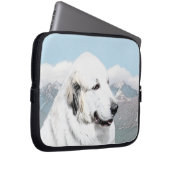 Große Pyrenäen Malerei - Original Hunde Kunst Laptopschutzhülle (Vorne Rechts)