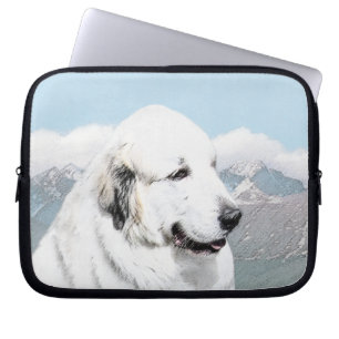 Große Pyrenäen Malerei - Original Hunde Kunst Laptopschutzhülle