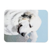 Große Pyrenäen Malerei - Original Hunde Kunst Magnet (Horizontal)