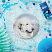 Große Pyrenäen Malerei - Original Hunde Kunst Pappteller (Party)