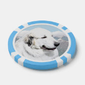Große Pyrenäen Malerei - Original Hunde Kunst Pokerchips (Einzeln)