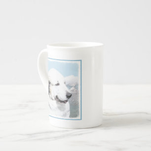 Große Pyrenäen Malerei - Original Hunde Kunst Porzellantasse