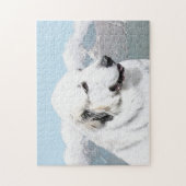 Große Pyrenäen Malerei - Original Hunde Kunst Puzzle (Vertikal)