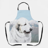 Große Pyrenäen Malerei - Original Hunde Kunst Schürze (Vorderseite)
