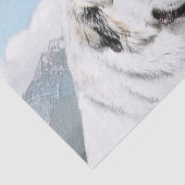 Große Pyrenäen Malerei - Original Hunde Kunst Seidenpapier (Ausschnitt)