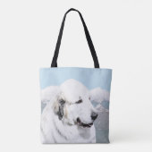 Große Pyrenäen Malerei - Original Hunde Kunst Tasche (Rückseite)