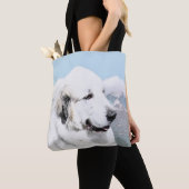 Große Pyrenäen Malerei - Original Hunde Kunst Tasche (Von Nahem)