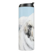 Große Pyrenäen Malerei - Original Hunde Kunst Thermosbecher (Nach links gedreht)