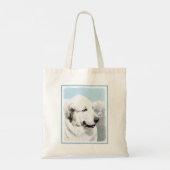 Große Pyrenäen Malerei - Original Hunde Kunst Tragetasche (Rückseite)