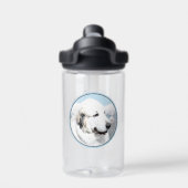 Große Pyrenäen Malerei - Original Hunde Kunst Trinkflasche (Rückseite)