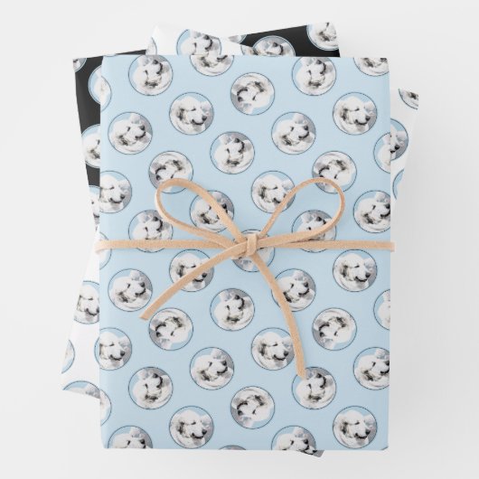Große Pyrenäen Malerei White Original Hunde Kunst Geschenkpapier Set (Beispiel)