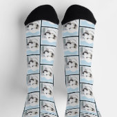 Große Pyrenäen Malerei White Original Hunde Kunst Socken (Oben)