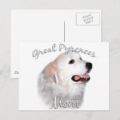 Große Pyrenäen Mama 2 Postkarte (Vorne/Hinten)